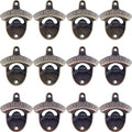 12 PCS Beer Bottle Opener Wall Mount, Post Mount Bottle Cap Openers Bulk by Wallmountedbottleopener