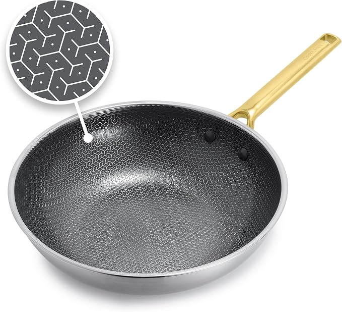 GreenPan Hybrid 11” Nonstick Stainless Steel Wok Pan, APEX Tri-Ply Thermobond by GreenPan