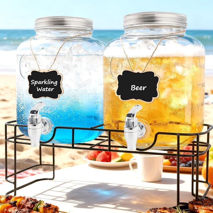 1.5 Gallon Glass Drink Dispensers - Image 9