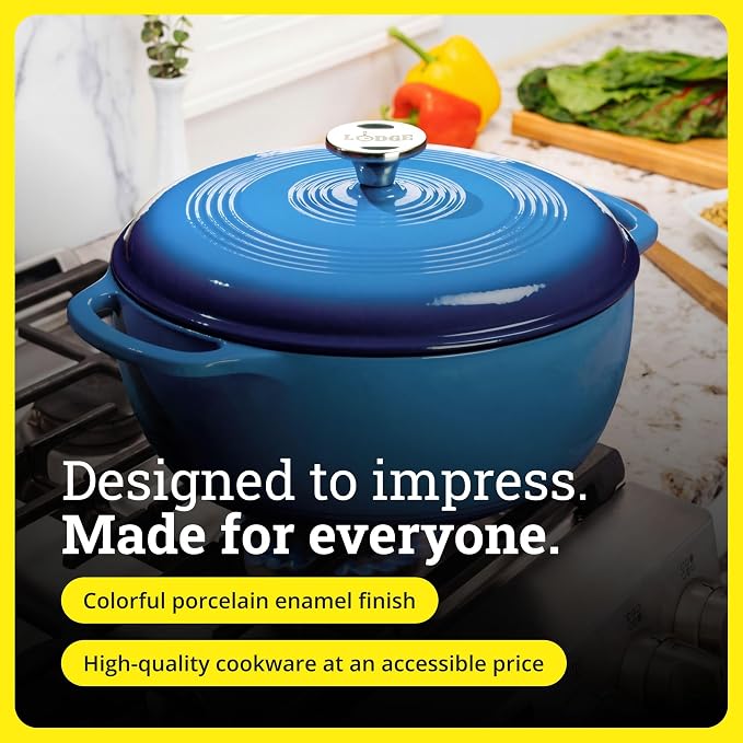 Lodge Essential Enamel Cast Iron Dutch Oven - Image 6