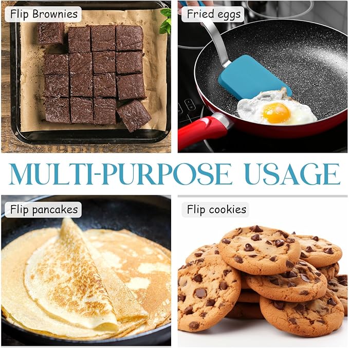 Silicone Cookie Spatula Turner 2 Pack Mini Brownie Spatula Flexible Kitchen - Image 6