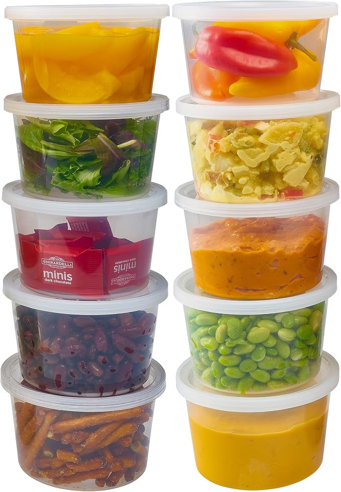DuraHome - Deli Containers - 40 Pack BPA-Free Plastic Microwaveable Clear Food by DuraHome