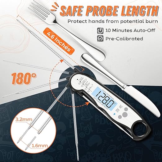Digital Meat Thermometer, Waterproof Instant Read Food Thermometer - Image 4