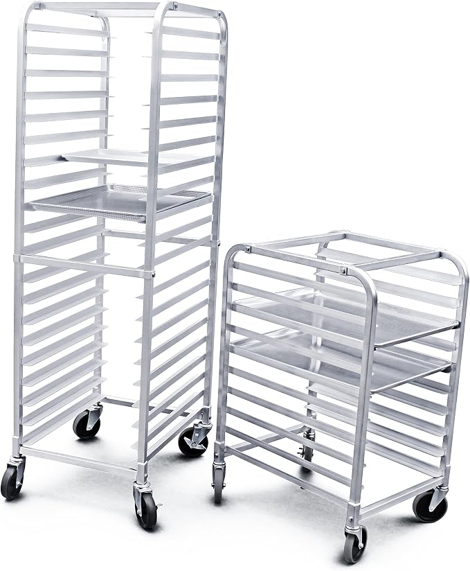 New Star Foodservice 36527 Commercial-Grade Aluminum 20-Tier Sheet Pan/Bun Pan - Image 7