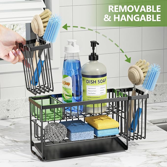 Cisily 2-Tier Kitchen Sink Caddy Organzier Rack - Image 3