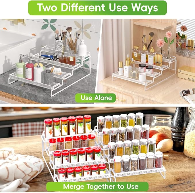 4 Tier Adjustable Spice Rack Organizer - Image 7