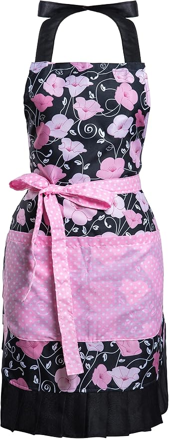 Lovely Flower Pattern Retro Aprons by AlexVirtue