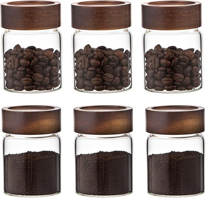 6 pc Glass Spice jars Glass Jars by Patoper