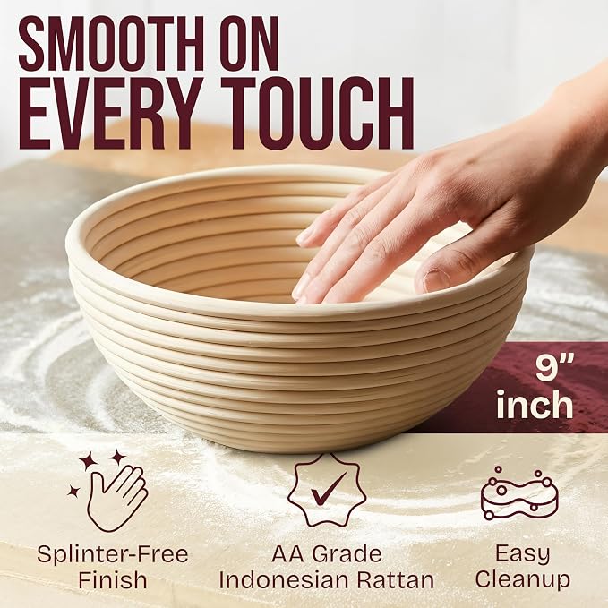 Superbaking Banneton Bread Proofing Basket, Sourdough Bread Baking Supplies - Image 6