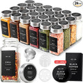 EDELHAUS Glass Spice Jars with Labels and Steel Lids Spice Containers with 240 by EDELHAUS