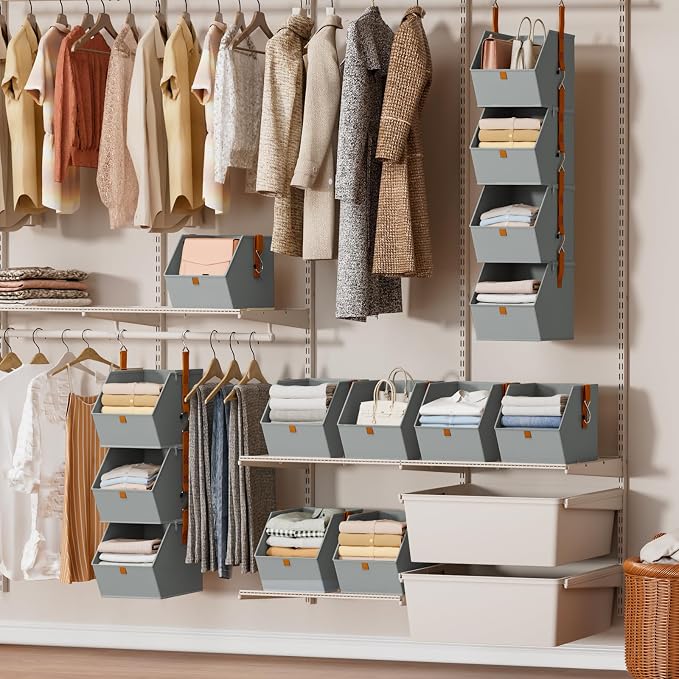 Homsorout Hanging Closet Organizer 4 Tier - Image 3