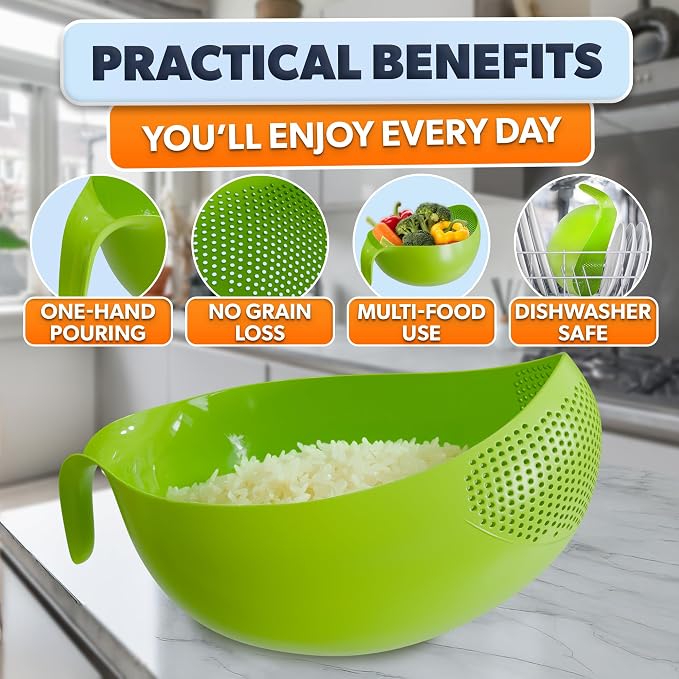 Rice Strainer with Handle - Image 4