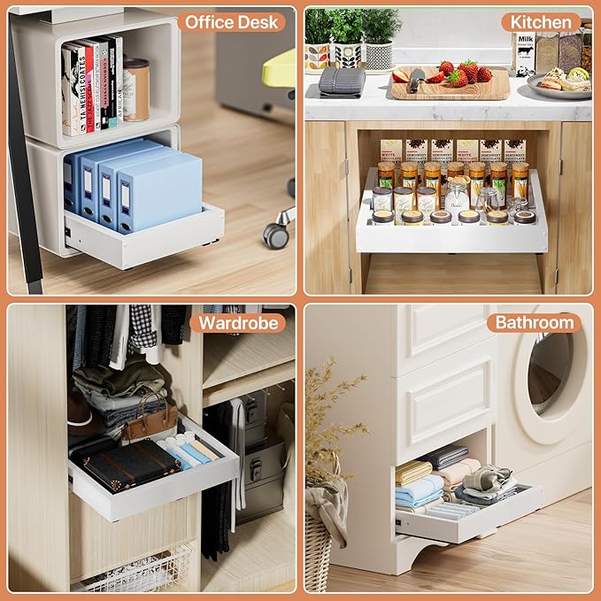 1 Pack Pull out Cabinet Organizer, Width Depth, - Image 4