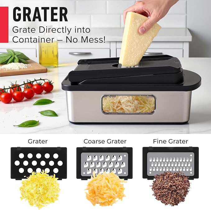 Mueller Pro-Series 10-in-1, 8 Blade Stainless Steel Multi Vegetable Chopper And - Image 5