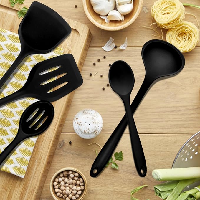 E-far 10 Pieces Silicone Cooking Utensils Set, Heat Resistant Kitchen Utensil - Image 8