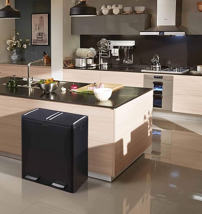 Step N' Sort The 18.5 Gallon Extra Large Capacity, Dual Trash and Recycling Bin - Image 5