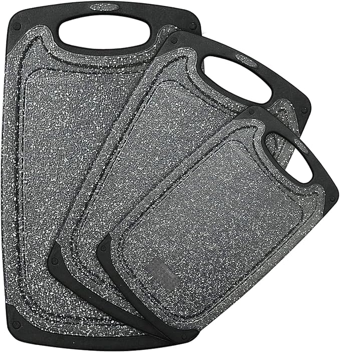 Plastic Cutting Board, 3 Pieces Dishwasher Safe Cutting Boards by Viretang