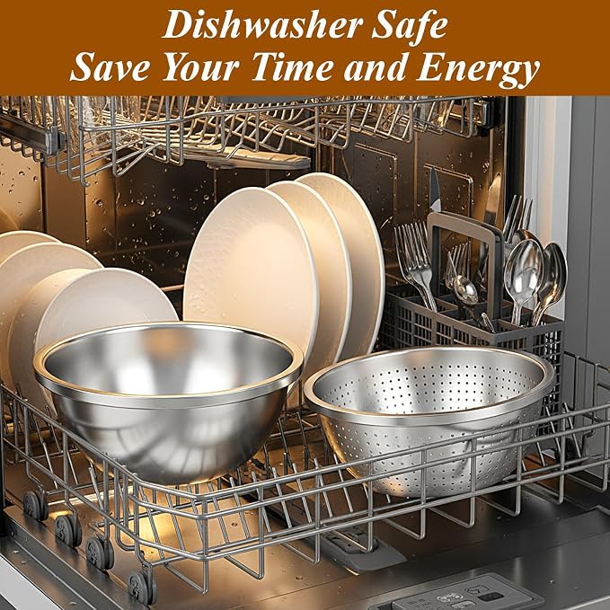 304 Stainless Steel Colander and Strainer, 5QT Large Capacity - Image 6