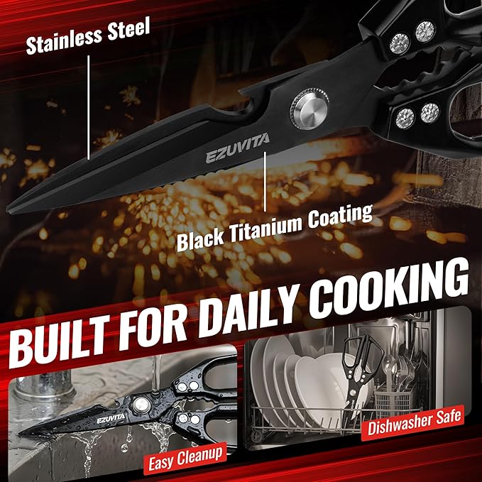 5-in-1 Multifunctional Heavy-Duty Korean Kitchen Scissors - Image 3