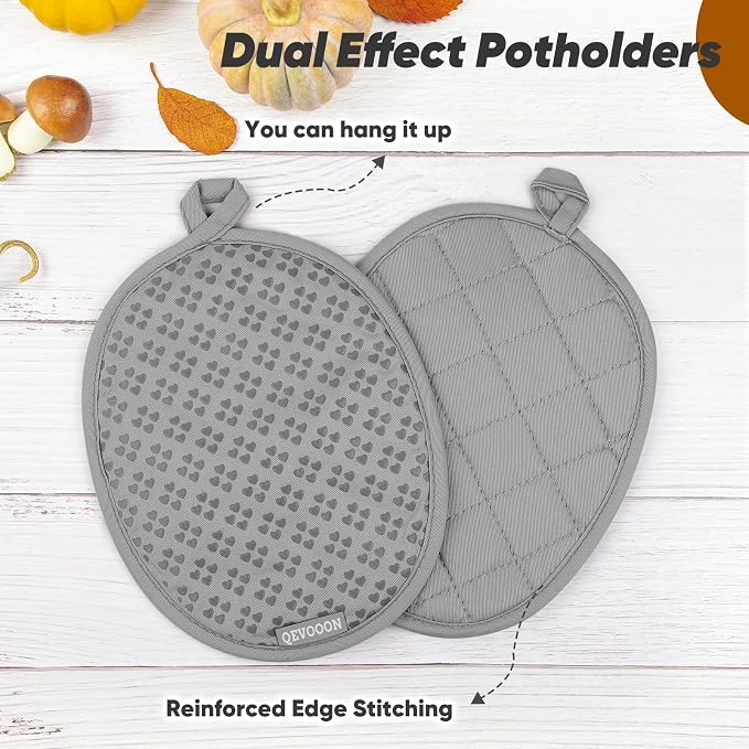 Oven Mitts and Pot Holders 4 Sets, Heat Resistant 500 ℉ Oven Mitt and Pot Holder - Image 4