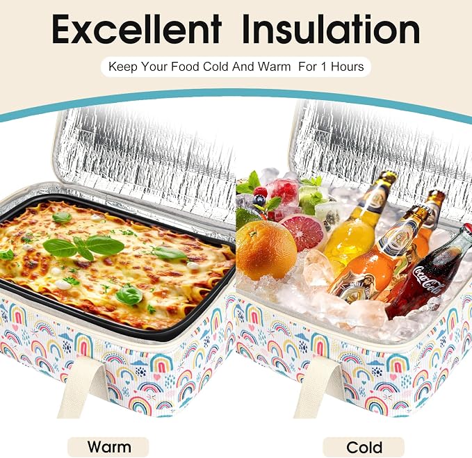 Corduroy Casserole Carrier, Insulated Lasagna Lugger - Image 4
