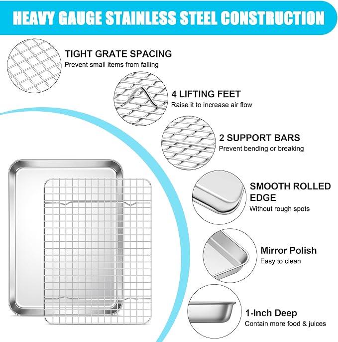 E-far Stainless Steel Baking Sheet - Image 3