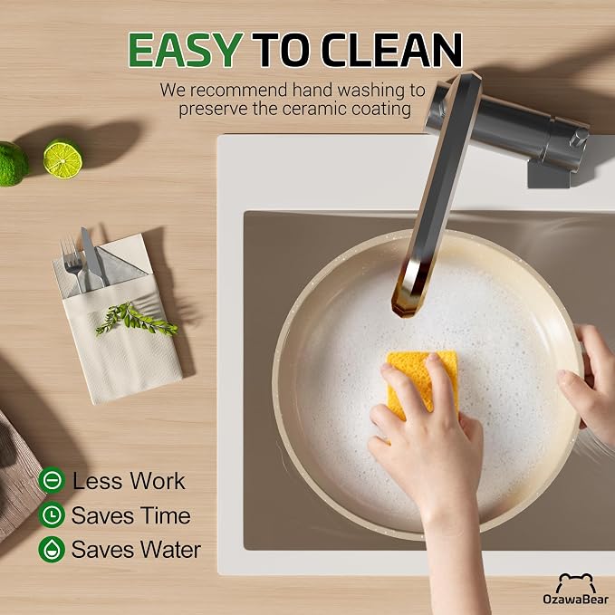 26 Pcs Pots and Pans Set Non Stick, Ceramic Cookware Set Non Toxic - Image 7
