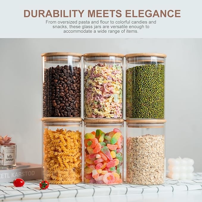 YUNCANG Glass Food Storage Jars 50oz - Image 6