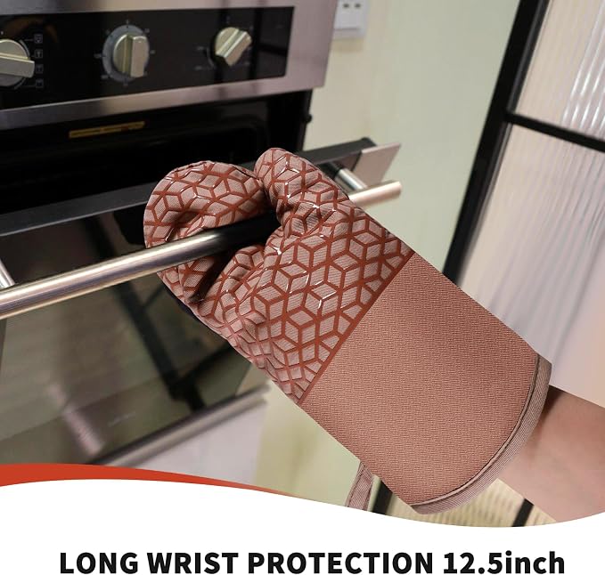 Oven Mitts And Pot Holders Set 6Pcs, Kitchen Oven Glove, High Heat Resistant - Image 4