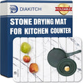 Stone Drying Mat for Kitchen Counter – Super Absorbent Stone Dish Drying Mat by DIAKITCH