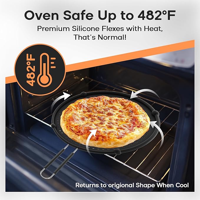 Splatter Screen for Frying Pan | USA Brand | 11-Inch Black, Fit Pans Silicone - Image 5