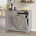 Double Tilt Out Trash Can Cabinet, Wooden Farmhouse Kitchen Garbage Bin by BOXACTION