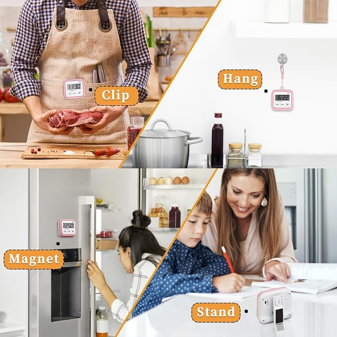 Timer, Kitchen Timers for Cooking Classroom Timer for Kids Teachers Magnetic - Image 7