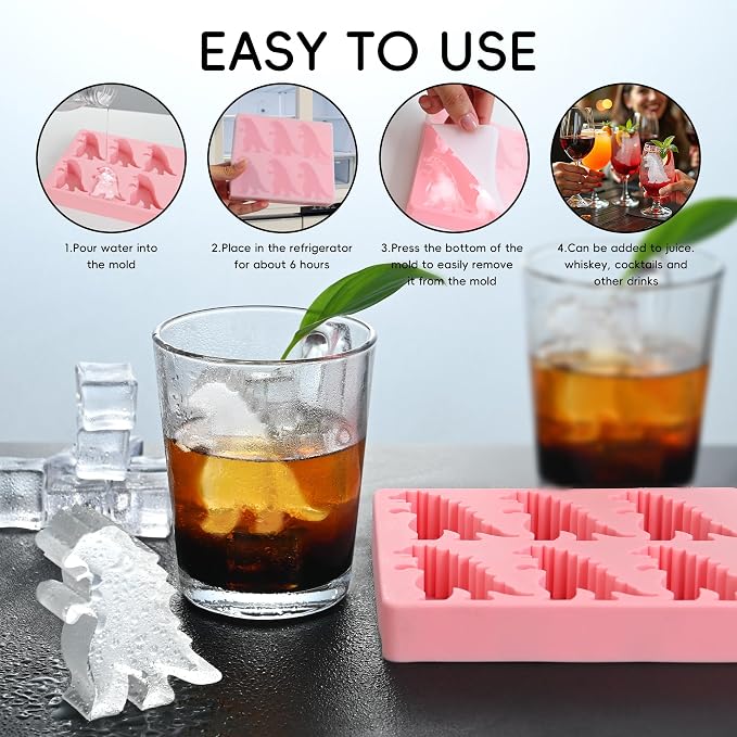 Monster Ice Mold, Dinosaur Ice Cube Tray, Homemade Flavored Frozen Large - Image 5