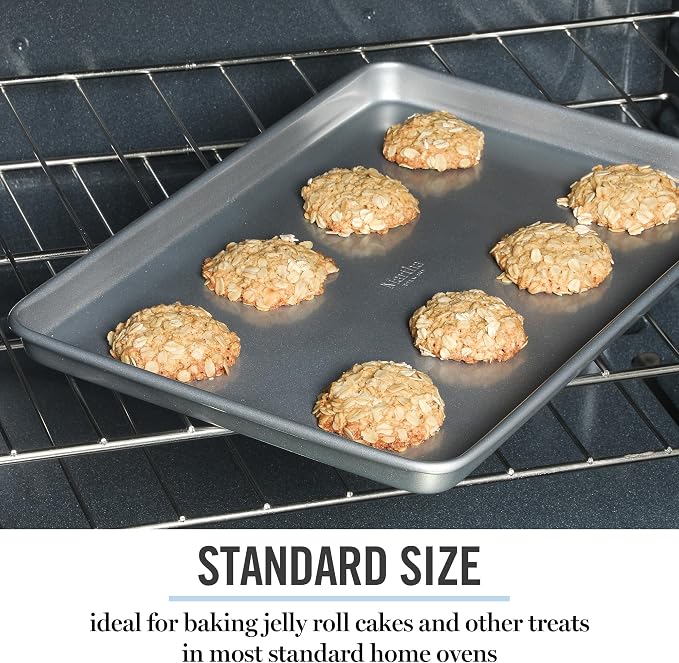 Martha Stewart Gallen 15 x 10 Inch Nonstick Carbon Steel Cookie Sheet – Silver - Image 6