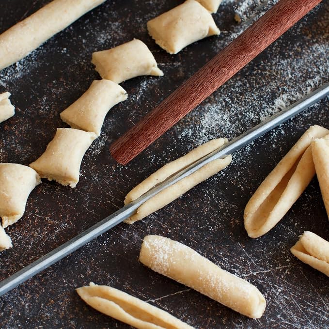 Baderke 7 Pcs Italian Rolling Pins Set Wood and Stainless Steel Pasta Rolling - Image 5