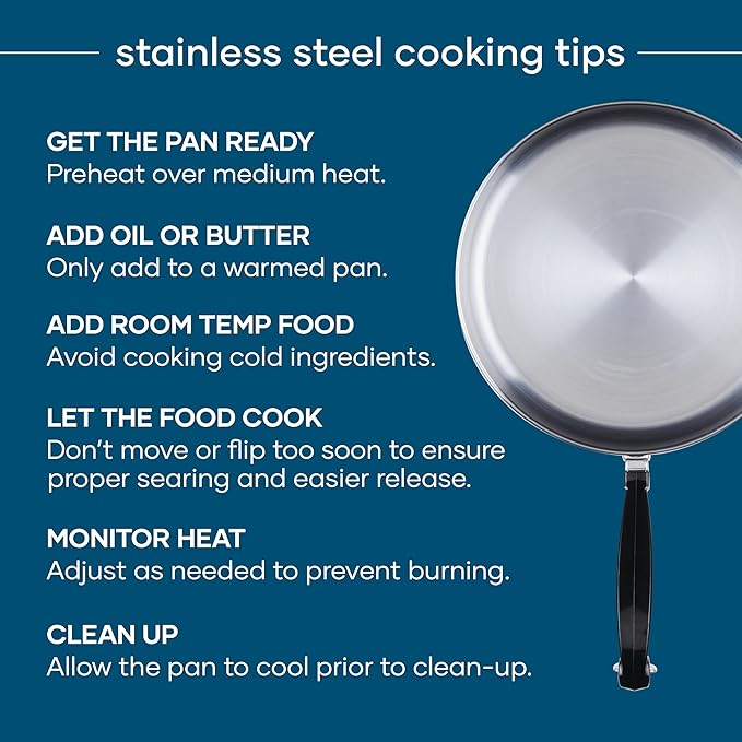 Farberware Classic Stainless Steel Frying Pan Set / Fry Pan Set / Stainless - Image 4