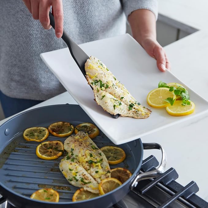 GreenPan Silicone 5 Piece Cooking Utensil Set, Slotted & Solid Spoon, Flexible - Image 3
