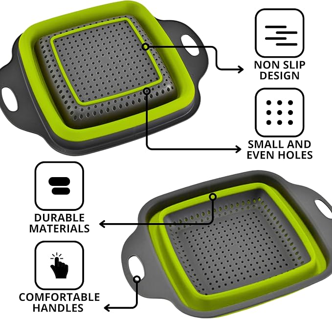 Square Collapsible Colander - Image 3