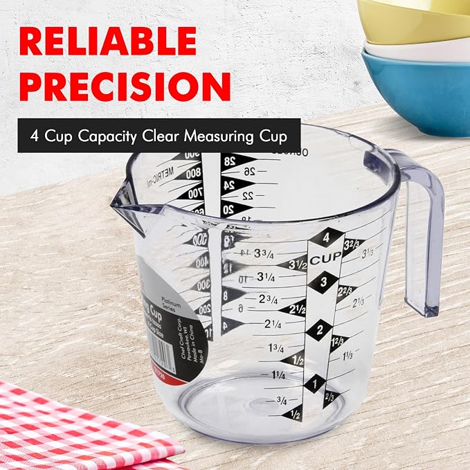 Chef Craft Select Plastic Measuring Cup, 4 Cup - Image 2