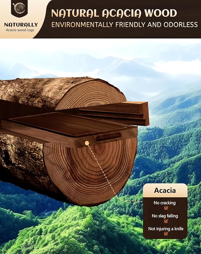 Large Acacia Wood Cutting Board - Image 7