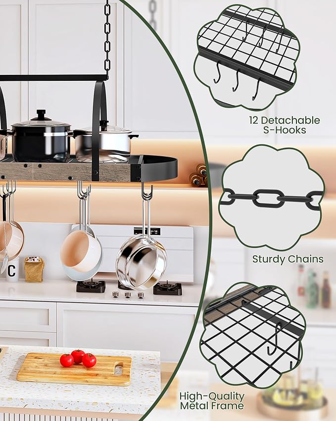 CHOEZON Hanging Pot Rack, Pot Hanger - Image 5