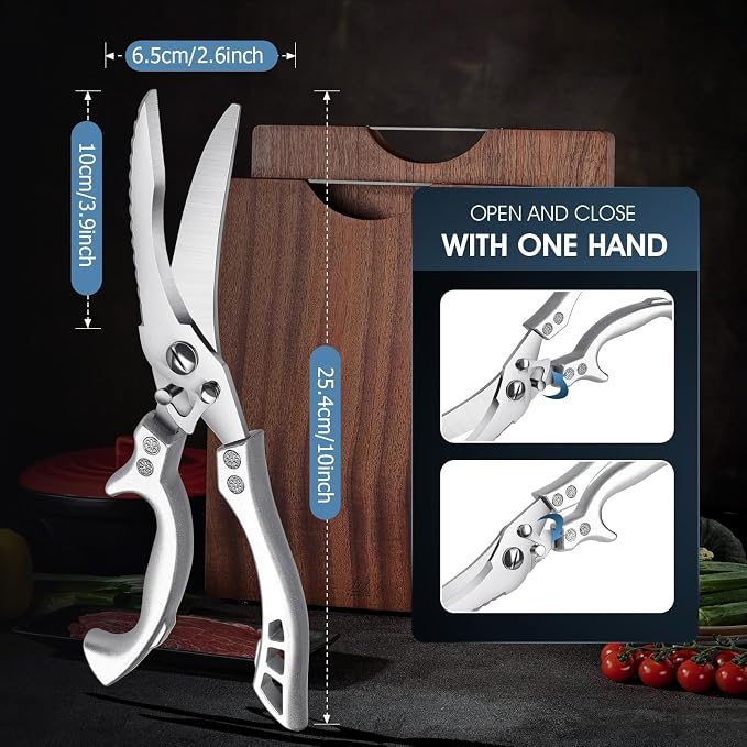 PURPLEBIRD Poultry Shears Heavy Duty, Kitchen Scissors Dishwasher Safe Kitchen - Image 3