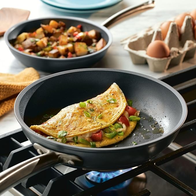 Anolon Accolade Forged Hard Anodized Nonstick Frying Pans/Skillet Set, 10 Inch - Image 2
