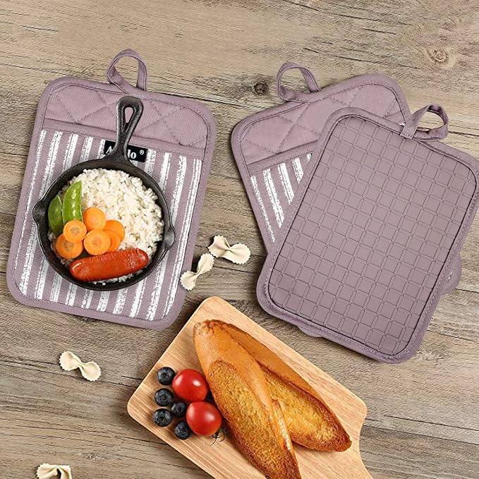 Alselo Silicone Pot Holders Set of 3 Heat Resistant & Non Slip Potholders - Image 6