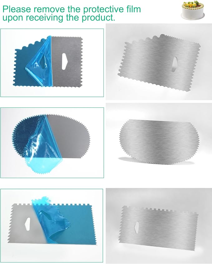 New 6pcs Cake Scraper 430 stainless Decorating Comb and Icing Smoother - Image 6