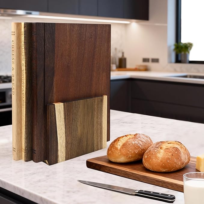 Acacia Wood Cutting Board Book Set, 3-Piece Decorative Chopping Boards by Unknown