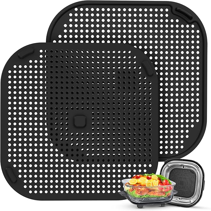 2 PCS Silicon Splatter Shield for Ninja Crispi Air Fryer Heat-Resistant Splash by Unknown