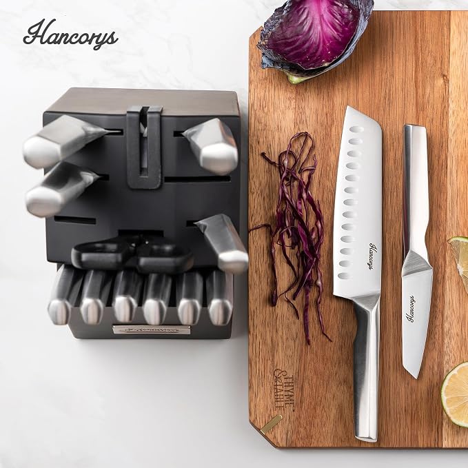 Kitchen Knife Set, Japanese Stainless Steel Knife Block Set - Image 7