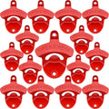 15 PCS Red Wall Mounted Beer Bottle Opener Rustproof, Bulk Soda Cap Opener by Wallmountedbottleopener